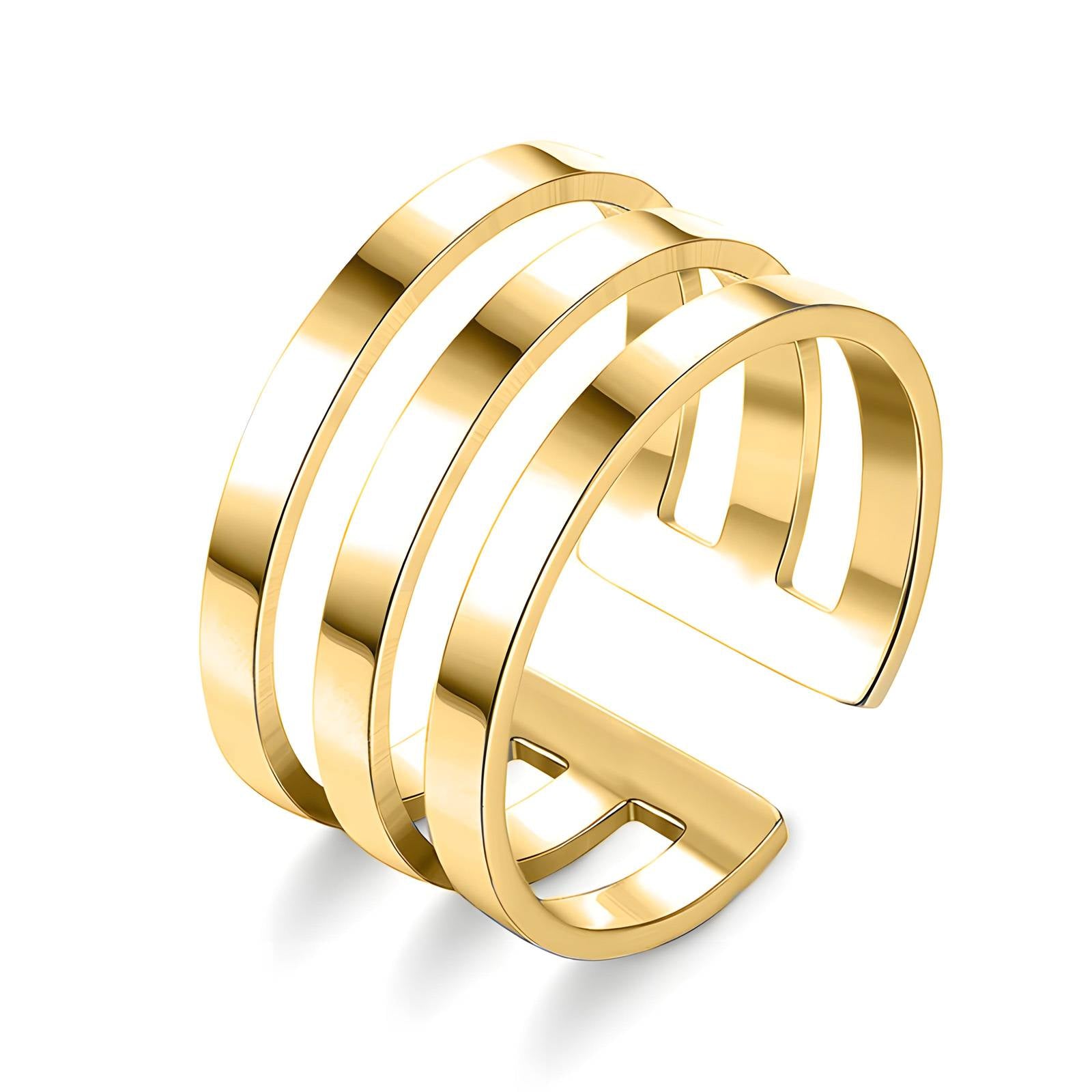 18K gold plated Stainless steel finger ring,