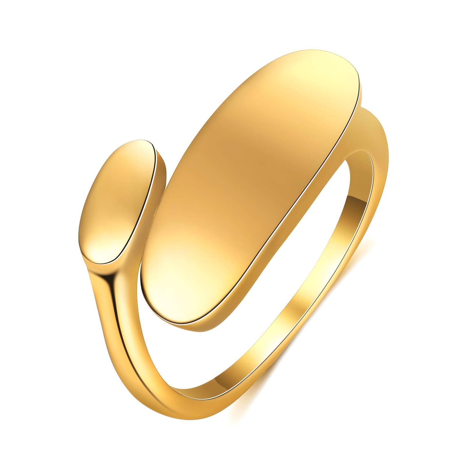 Bold 18K gold plated finger ring
