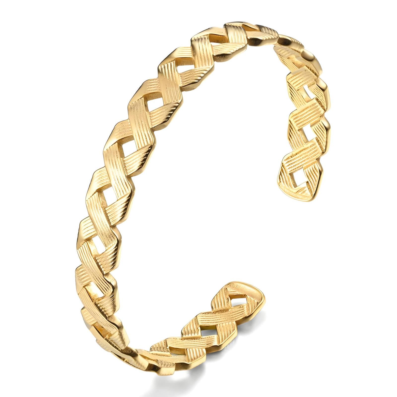 Big X Band Bangle Bracelet