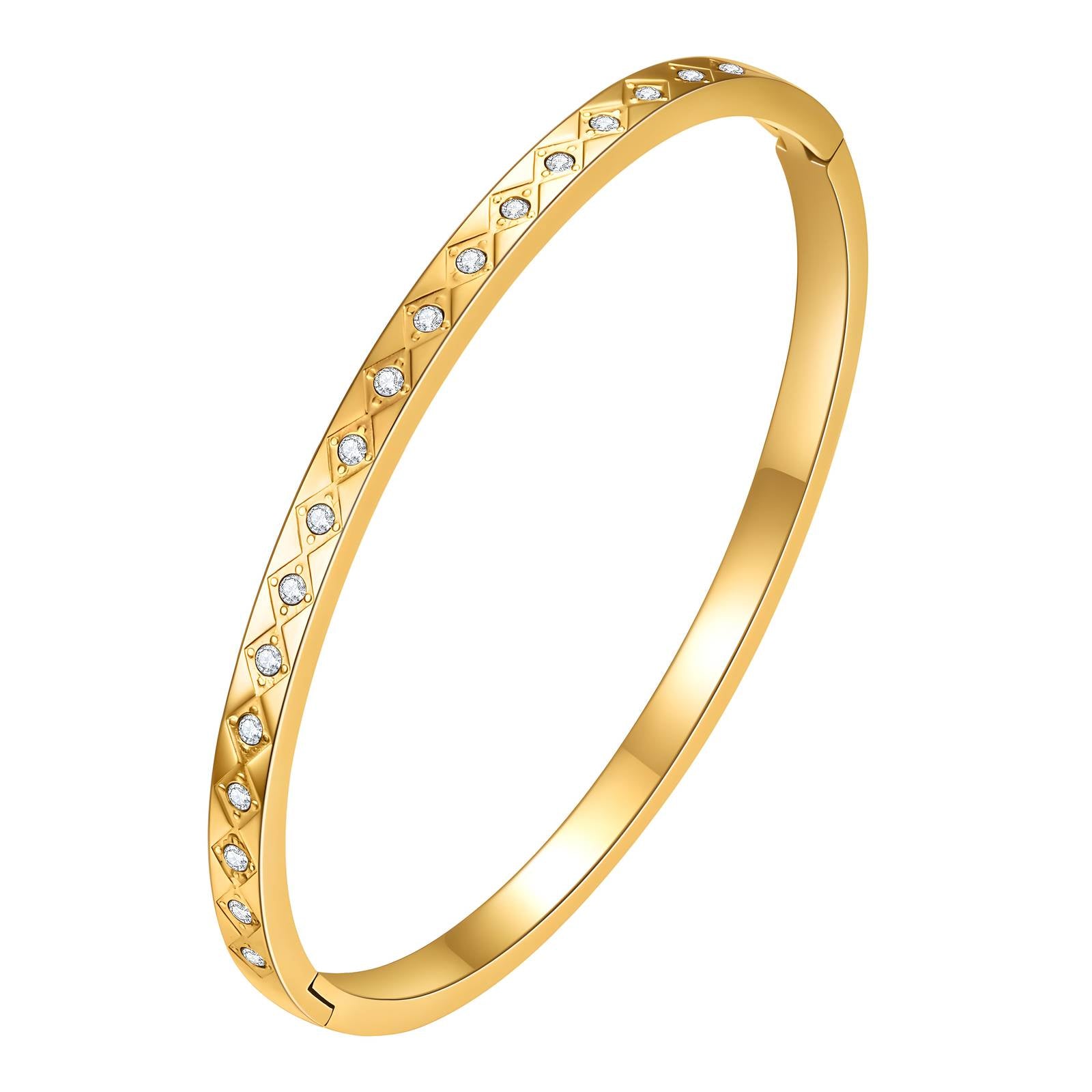 Cubic zirconia bangle bracelet