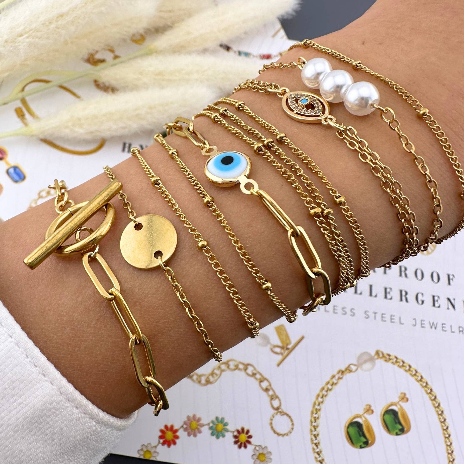 Two Layers Evil Eye bracelet
