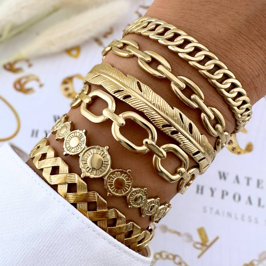 Big X Band Bangle Bracelet