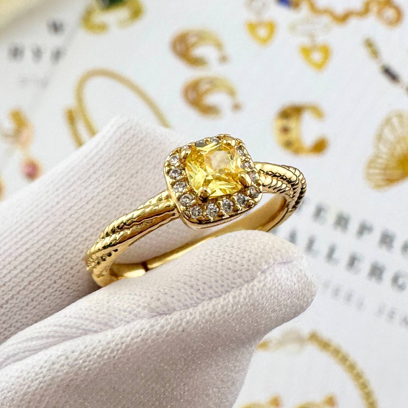 18K gold plated Stainless steel finger ring