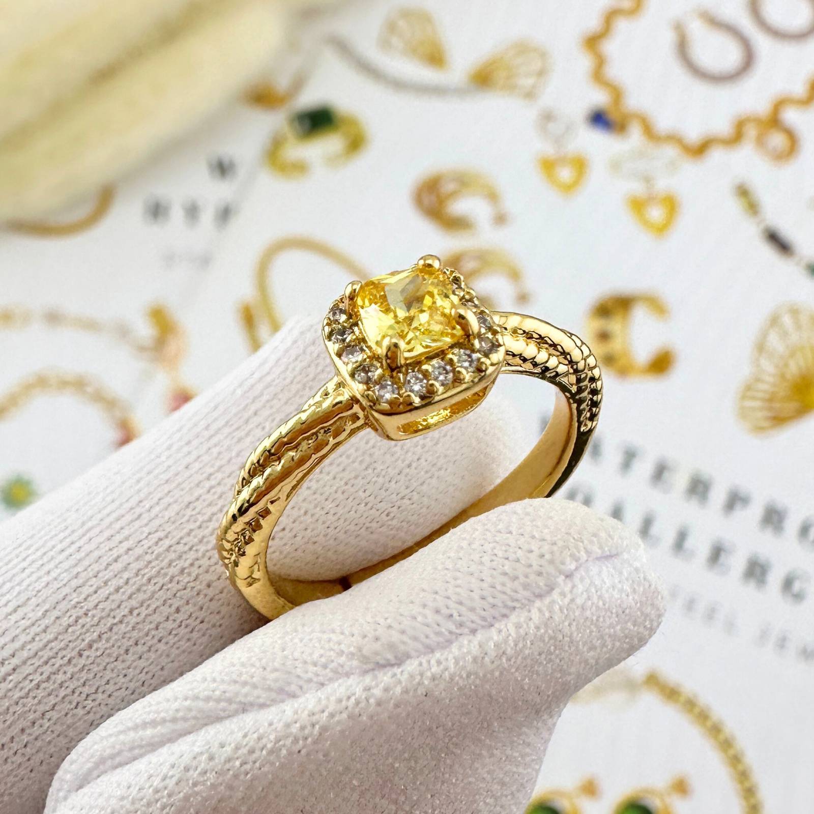 18K gold plated Stainless steel finger ring