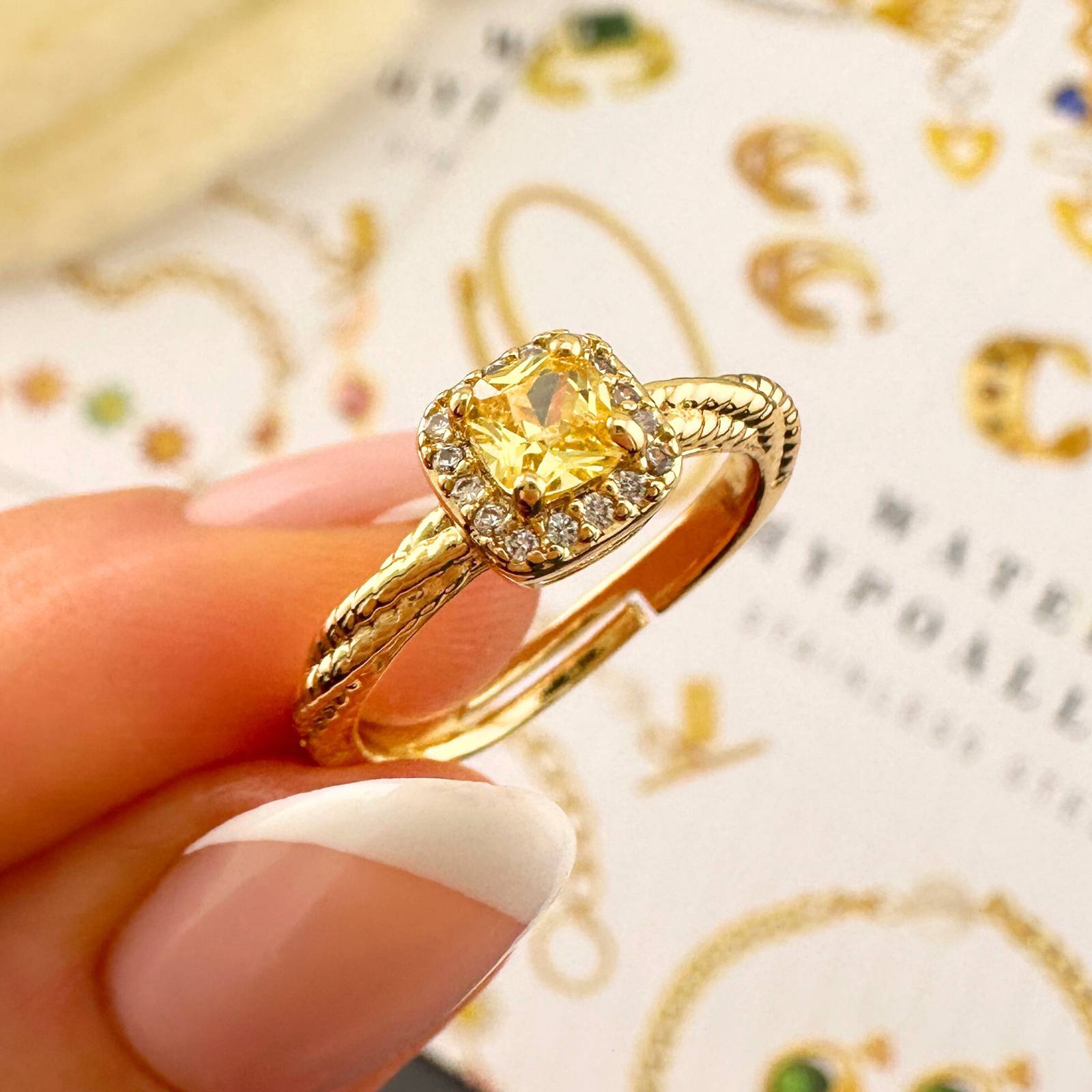 18K gold plated Stainless steel finger ring
