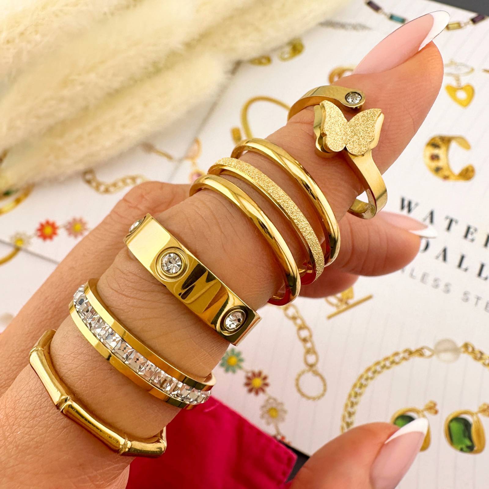 18K gold plate Dainty  finger ring