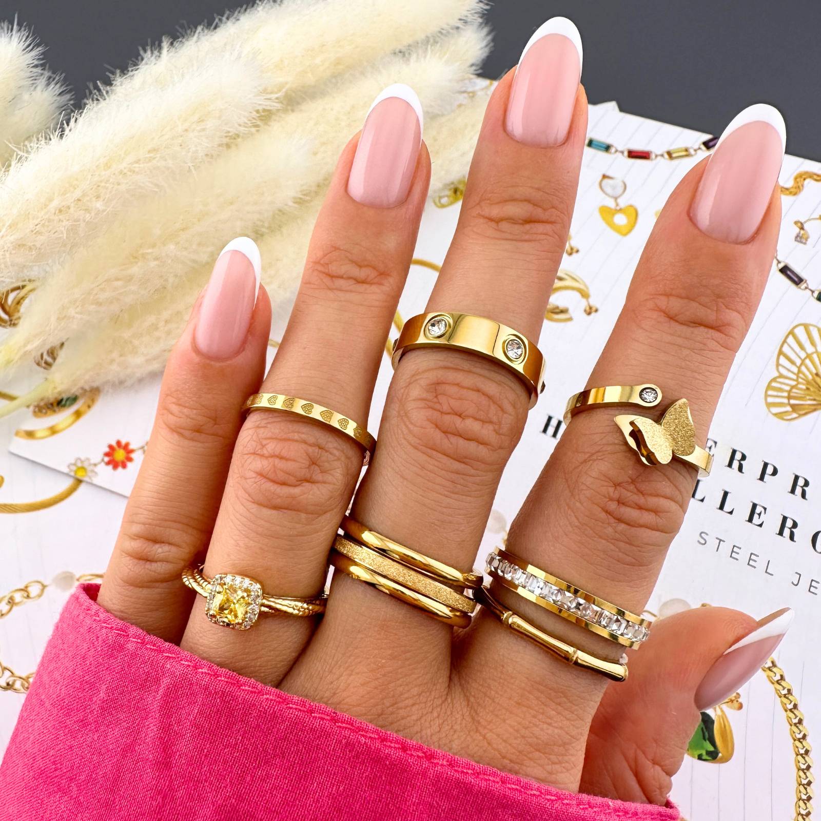 18K gold plate Dainty  finger ring