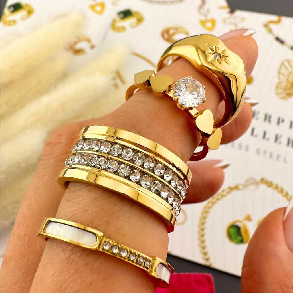 Cubic zirconia Heart finger
