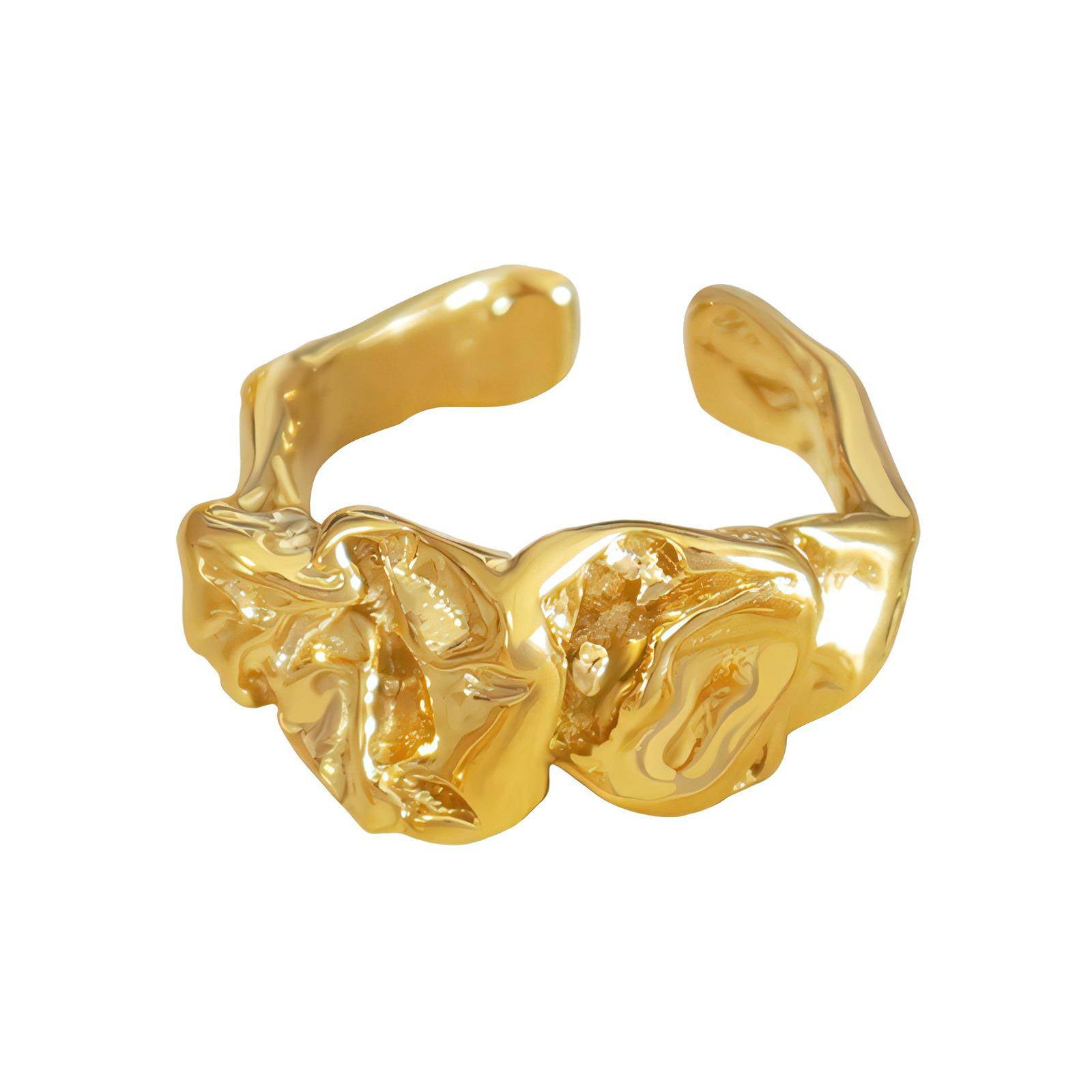Chunky 18K gold plated Stainless steel finger ring