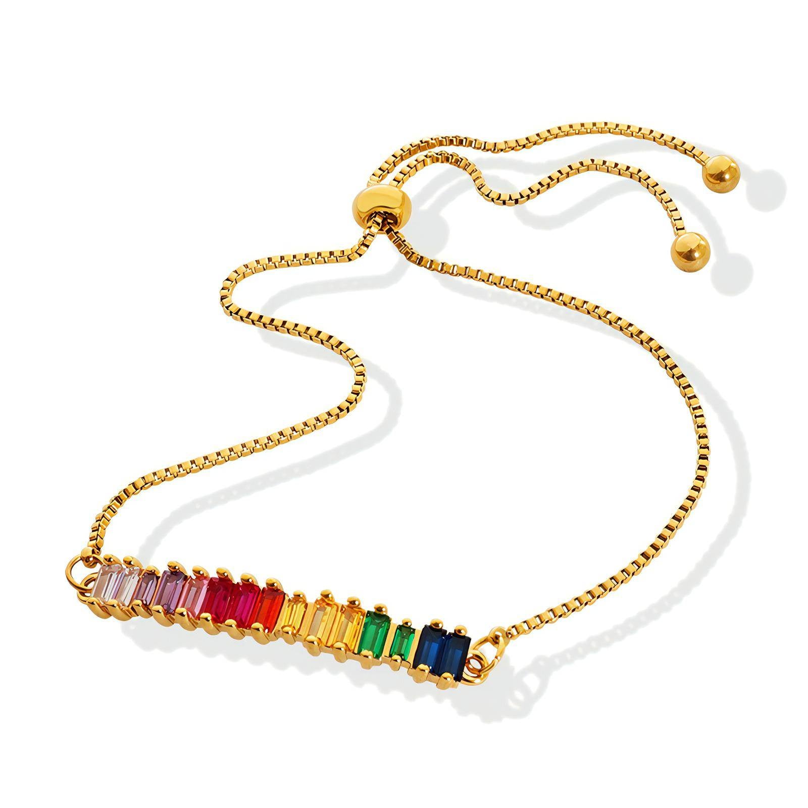 Multi Color 18K gold plated bracelet