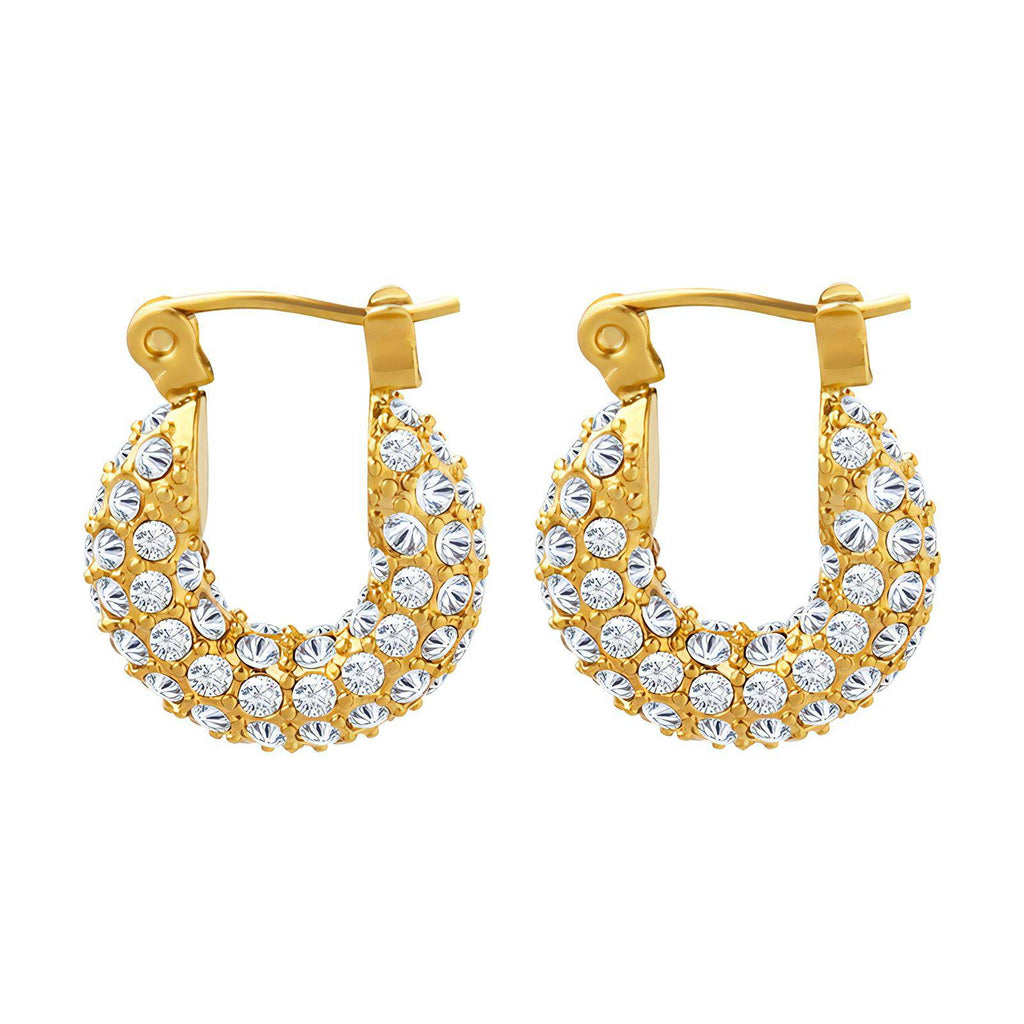 18K gold plated Stainless steel earrings, Intensity LuckyEyeU | Modern & Spiritual Jewelry & Accessories