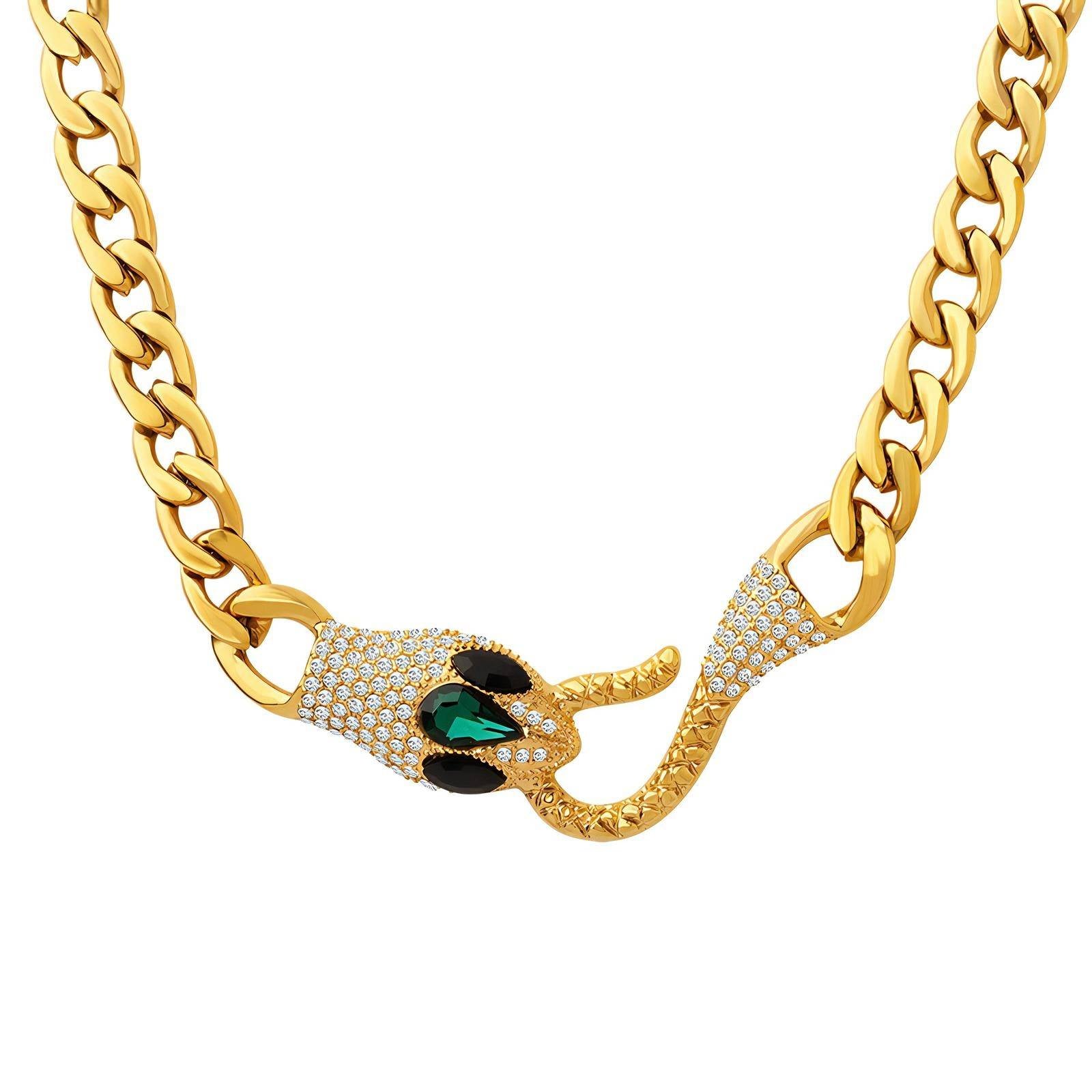 18K gold plated Snake necklace