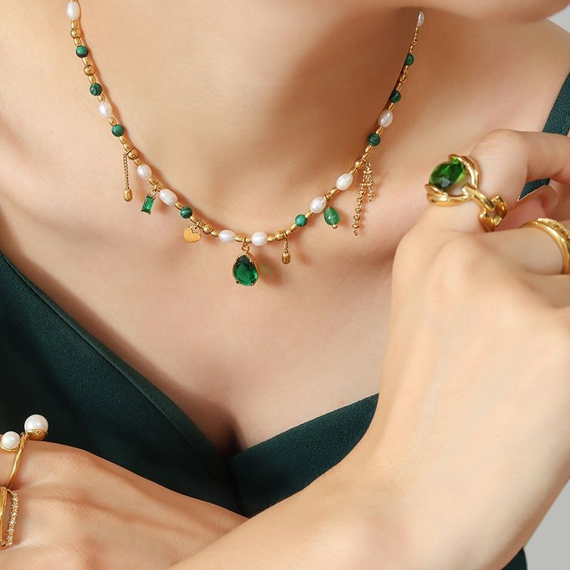 18K gold plated Stainless steel necklace, Intensity