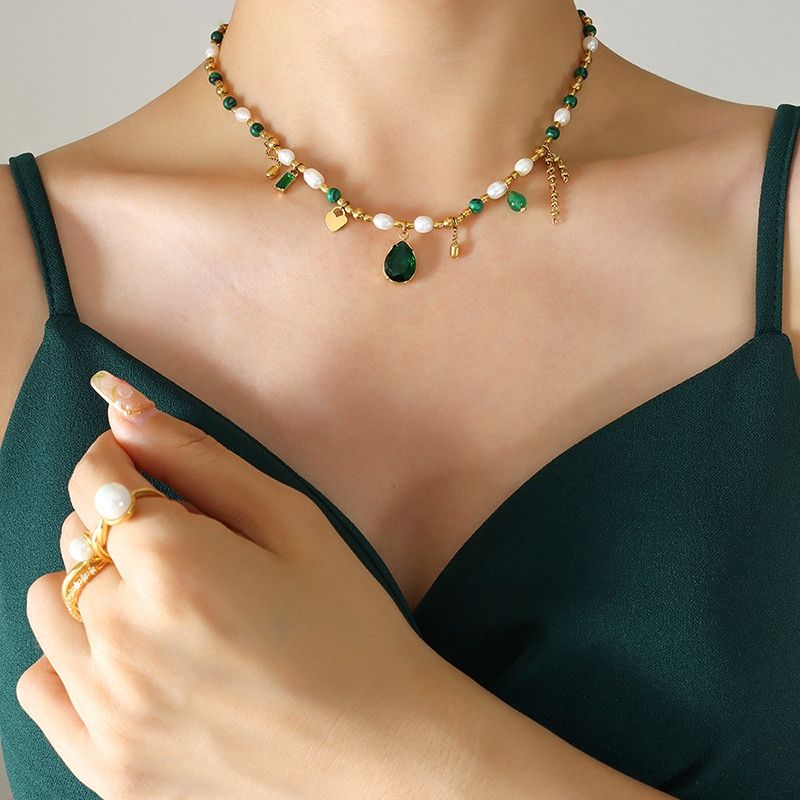 18K gold plated Stainless steel necklace, Intensity
