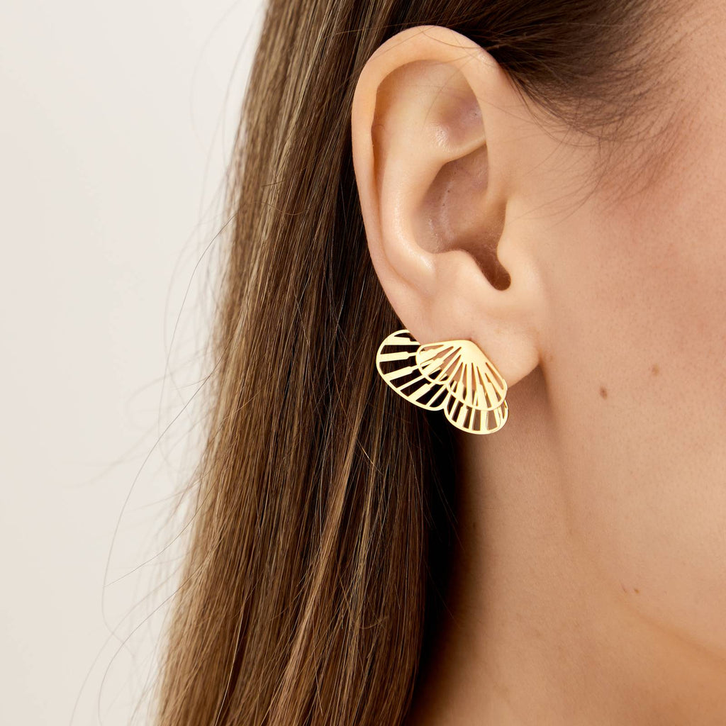 18K gold plated Stainless steel Butterflies earrings, Intensity LuckyEyeU | Modern & Spiritual Jewelry & Accessories