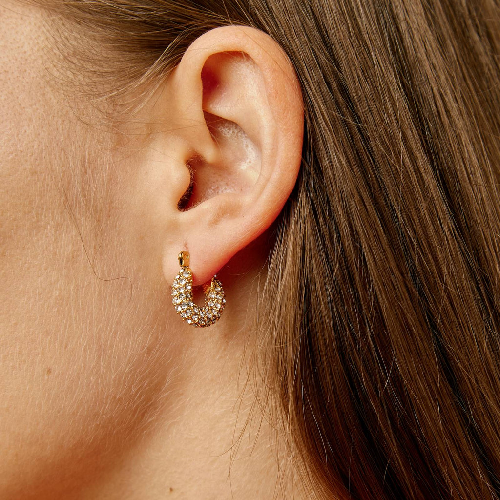 18K gold plated Stainless steel earrings, Intensity LuckyEyeU | Modern & Spiritual Jewelry & Accessories
