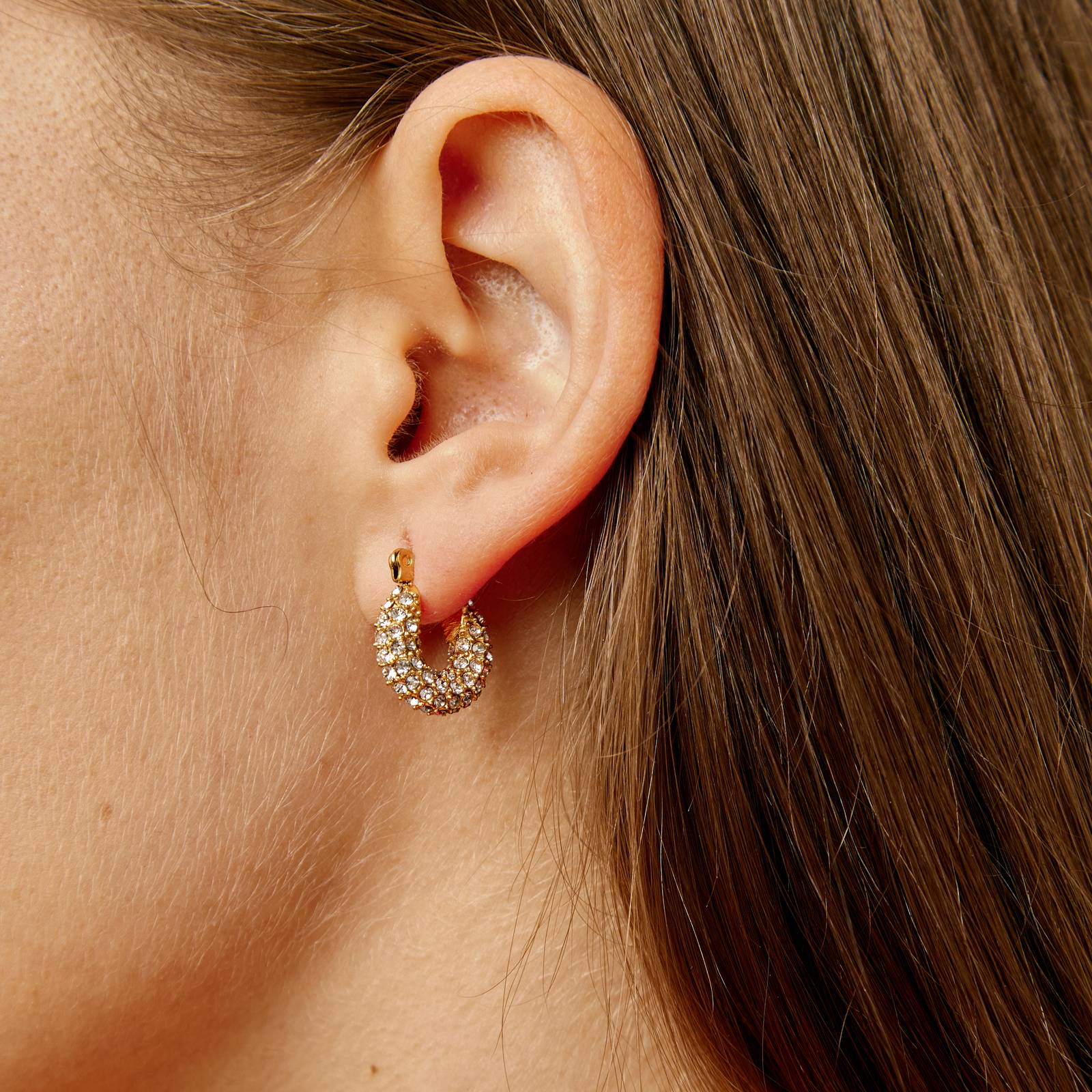 18K gold plated Stainless steel earrings, Intensity LuckyEyeU | Modern & Spiritual Jewelry & Accessories