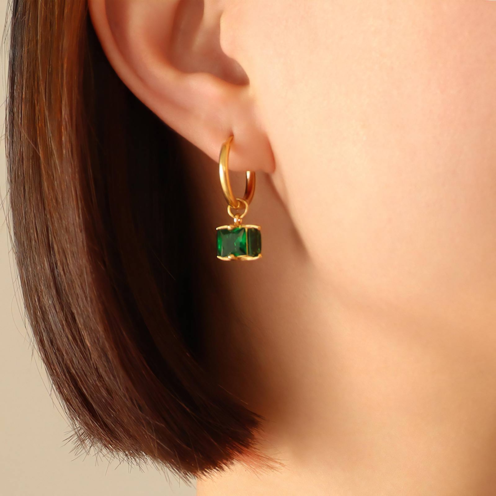 18K gold plated Stainless steel earrings, Intensity LuckyEyeU | Modern & Spiritual Jewelry & Accessories