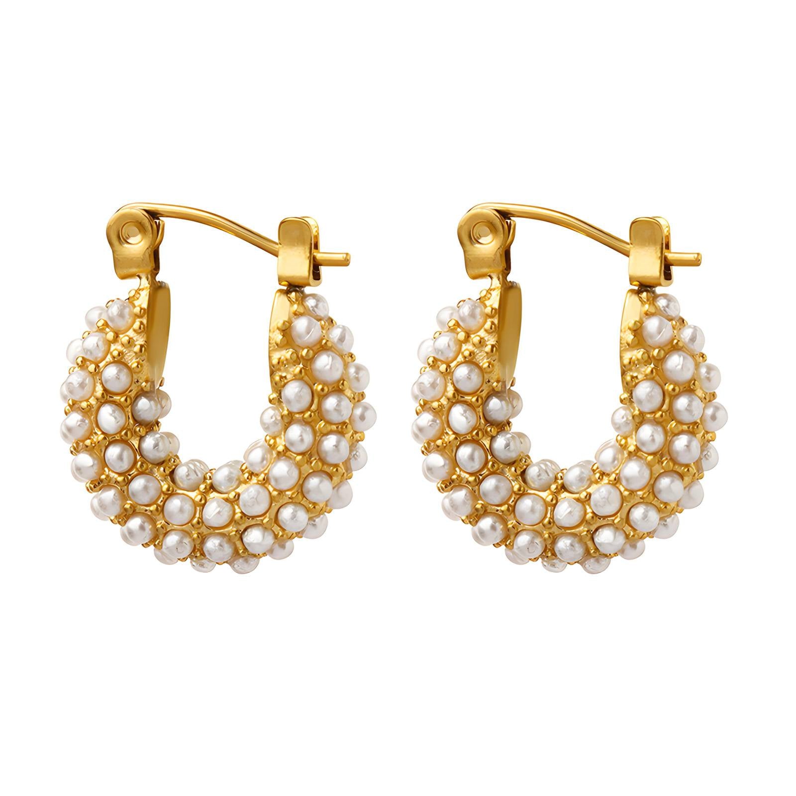 18K gold plated Stainless steel earrings, Intensity LuckyEyeU | Modern & Spiritual Jewelry & Accessories