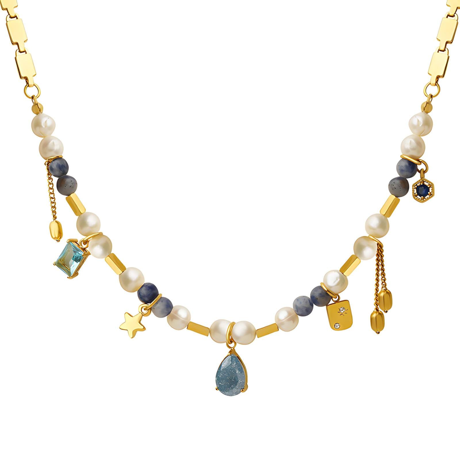 18K gold plated  Stars necklace