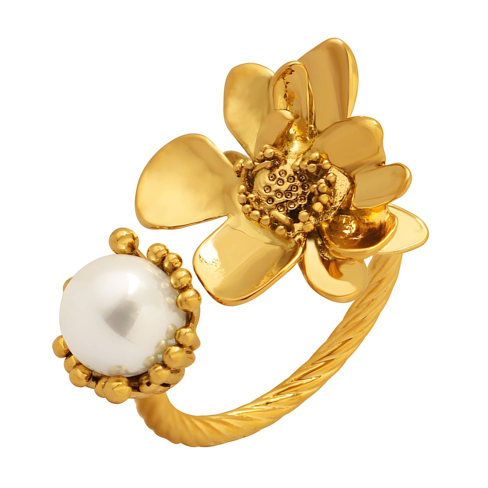 Flower finger ring
