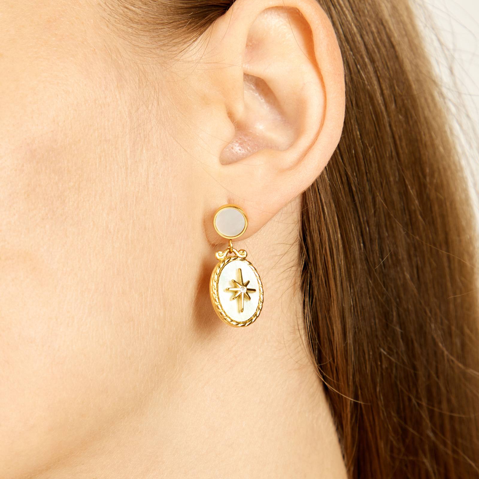 18K gold plated Stainless steel Star earrings, Intensity LuckyEyeU | Modern & Spiritual Jewelry & Accessories