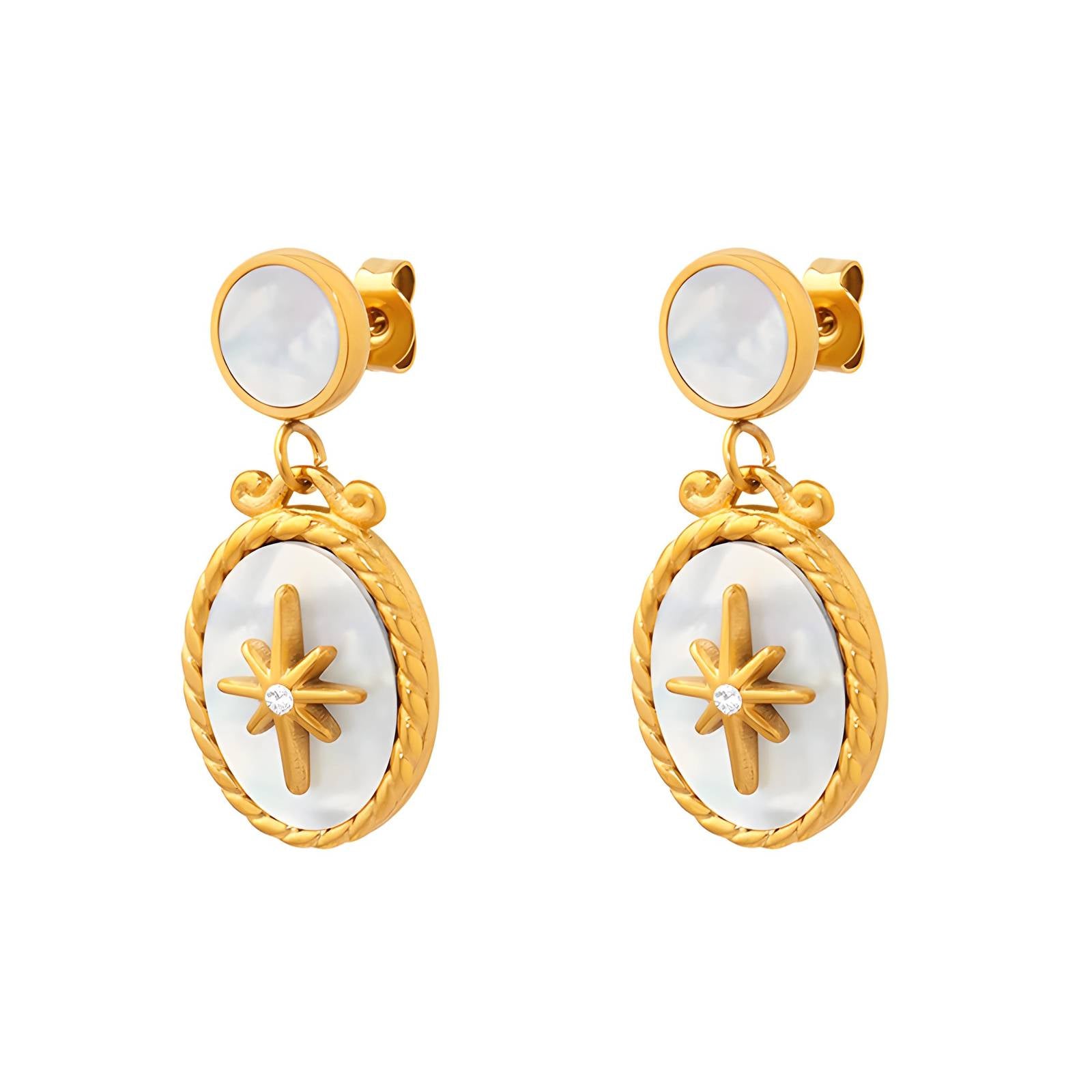 18K gold plated Stainless steel Star earrings, Intensity LuckyEyeU | Modern & Spiritual Jewelry & Accessories