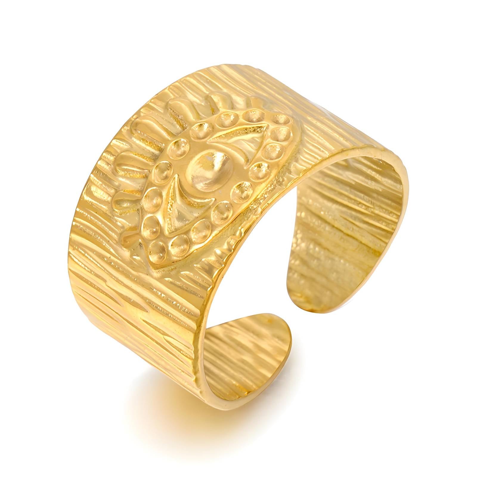 Adjustable  Evil Eye finger ring