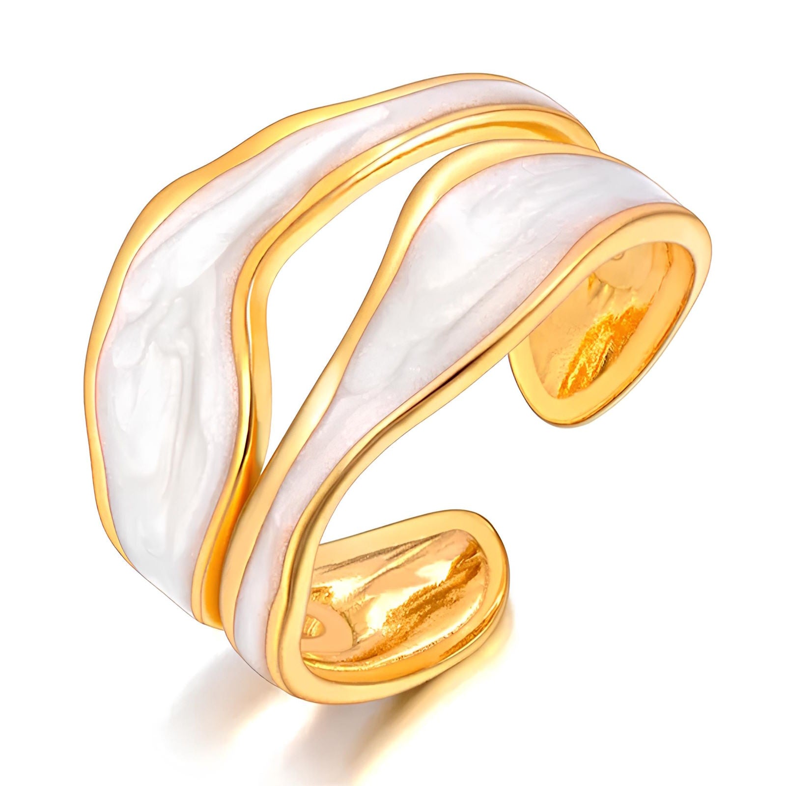 Luxury 18K gold plated finger ring
