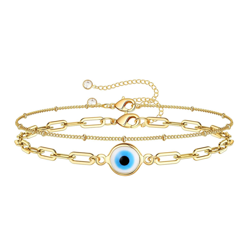Two Layers Evil Eye bracelet