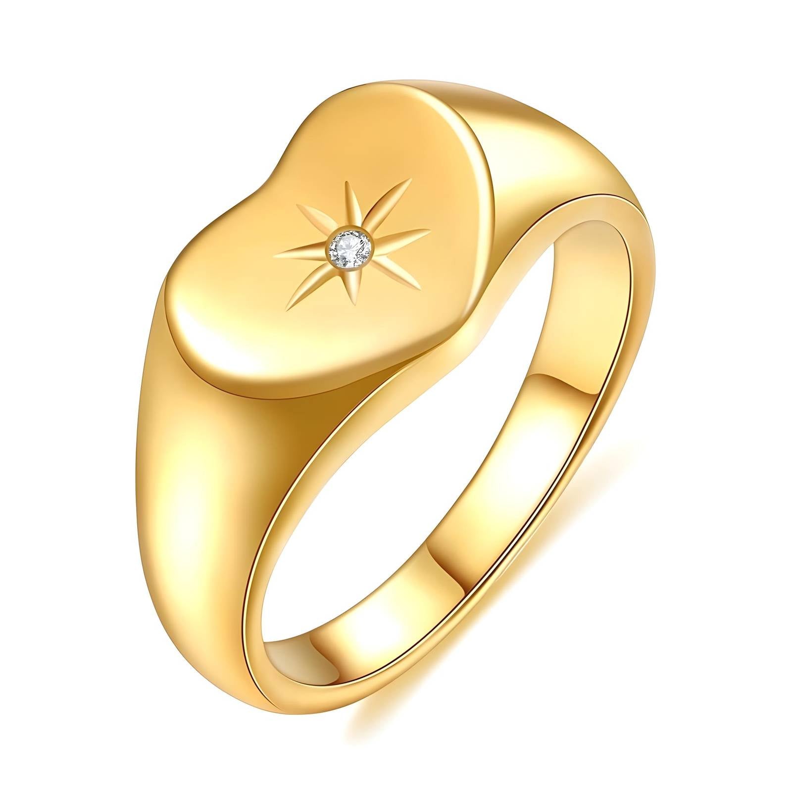 Cubic zirconia Heart finger