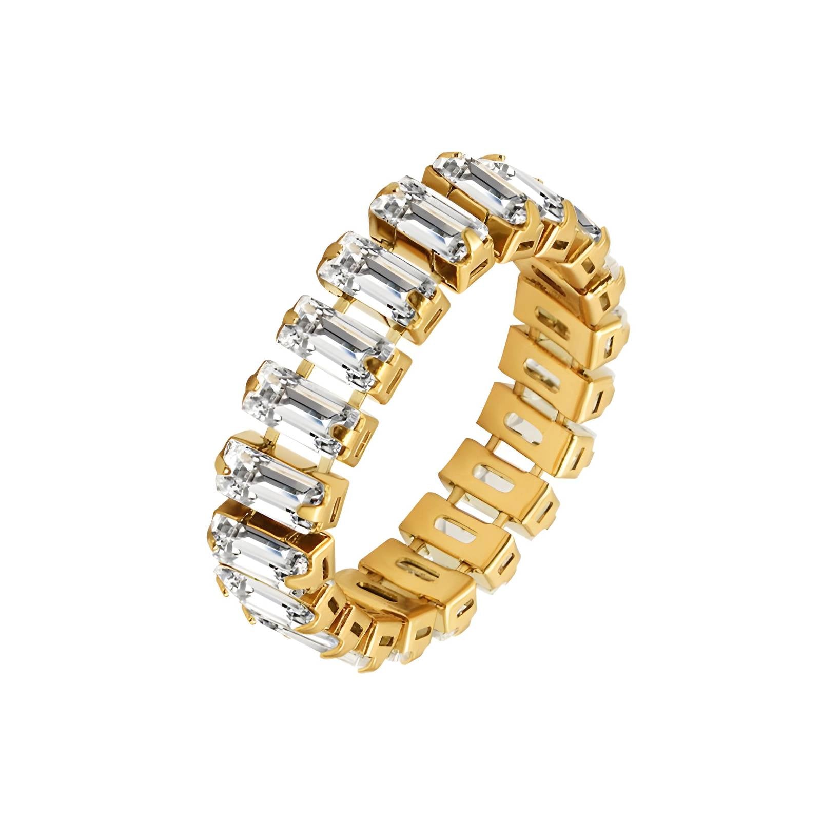Dainty 18K gold plated finger ring