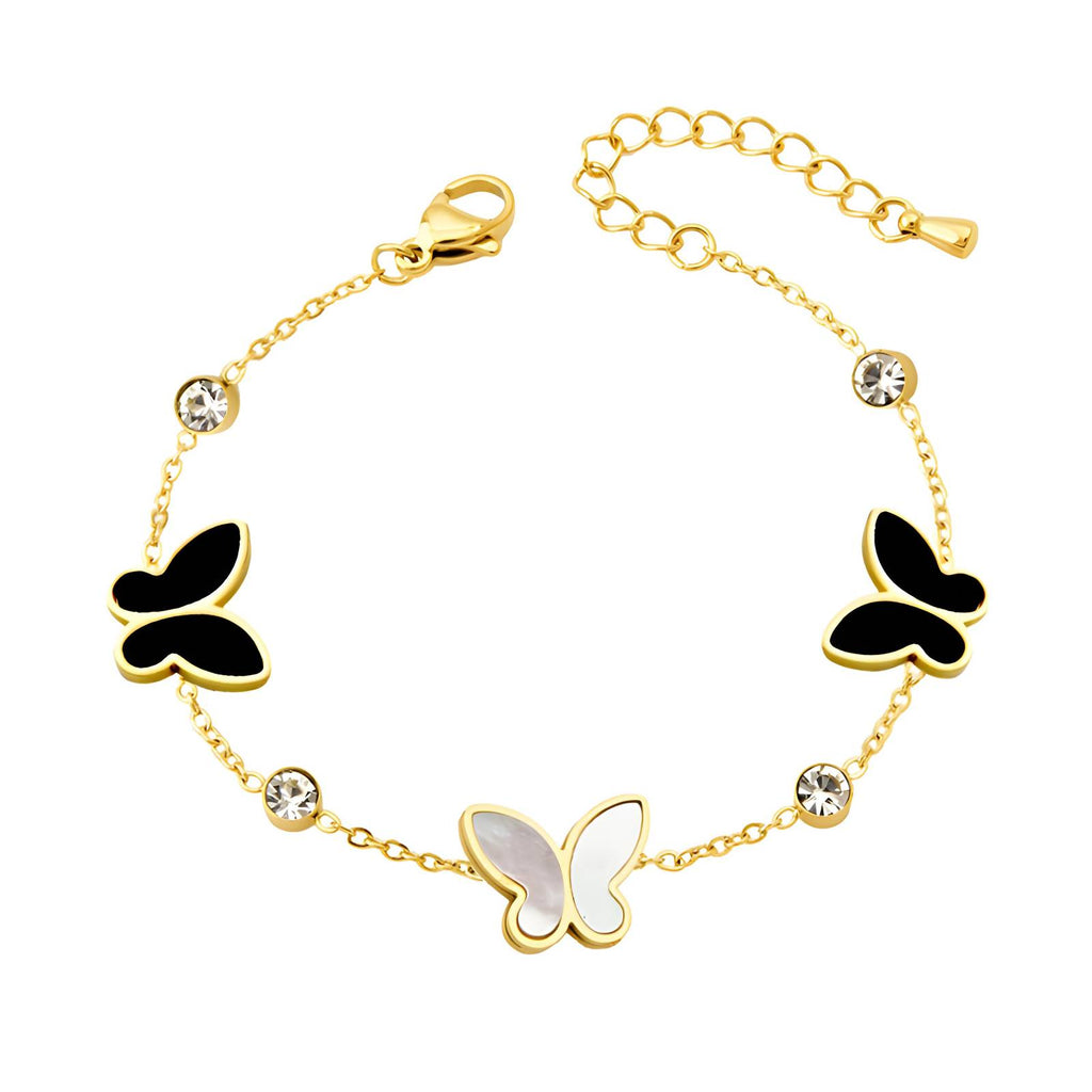 Cubic Zirconia  Butterflies Bracelet