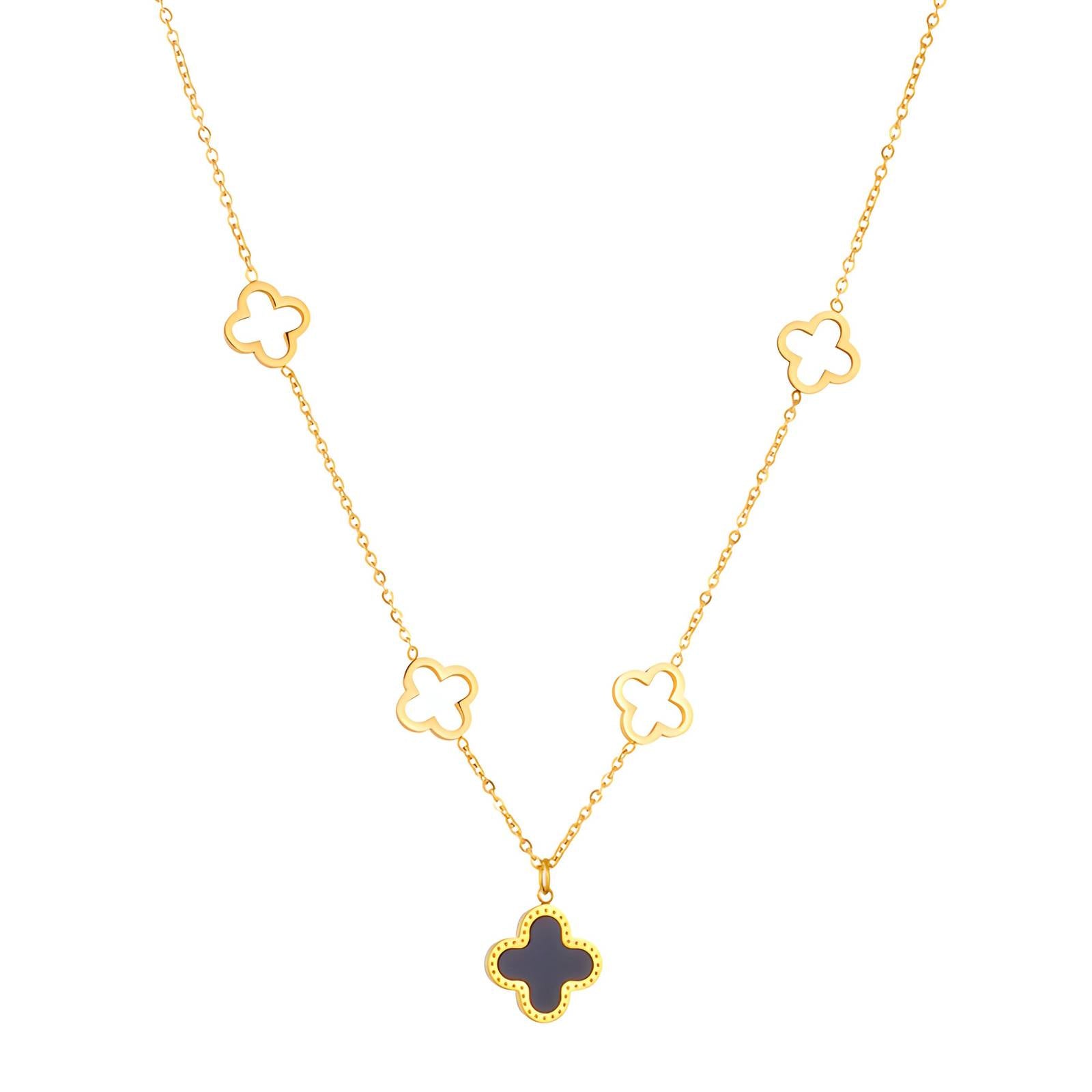 Four-leaf clover necklace