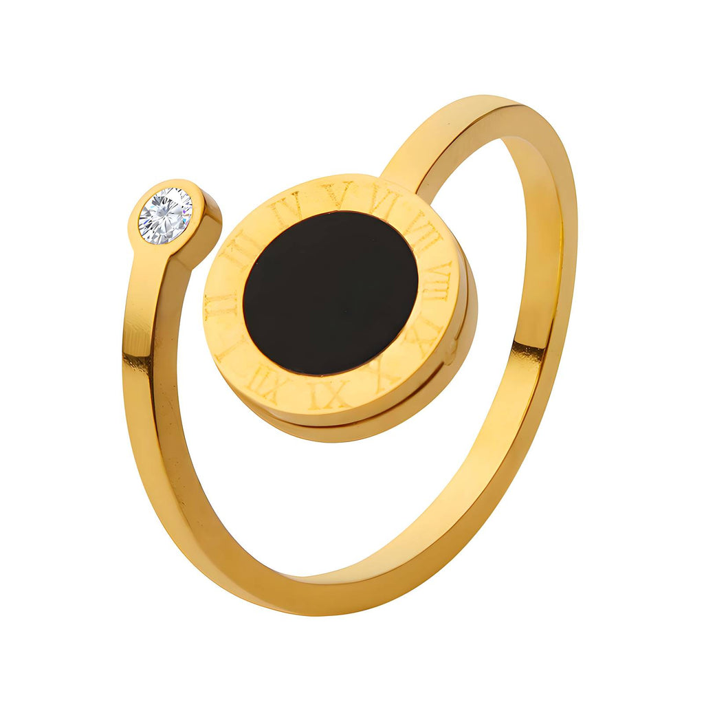 Numeric cubic zirconia finger ring