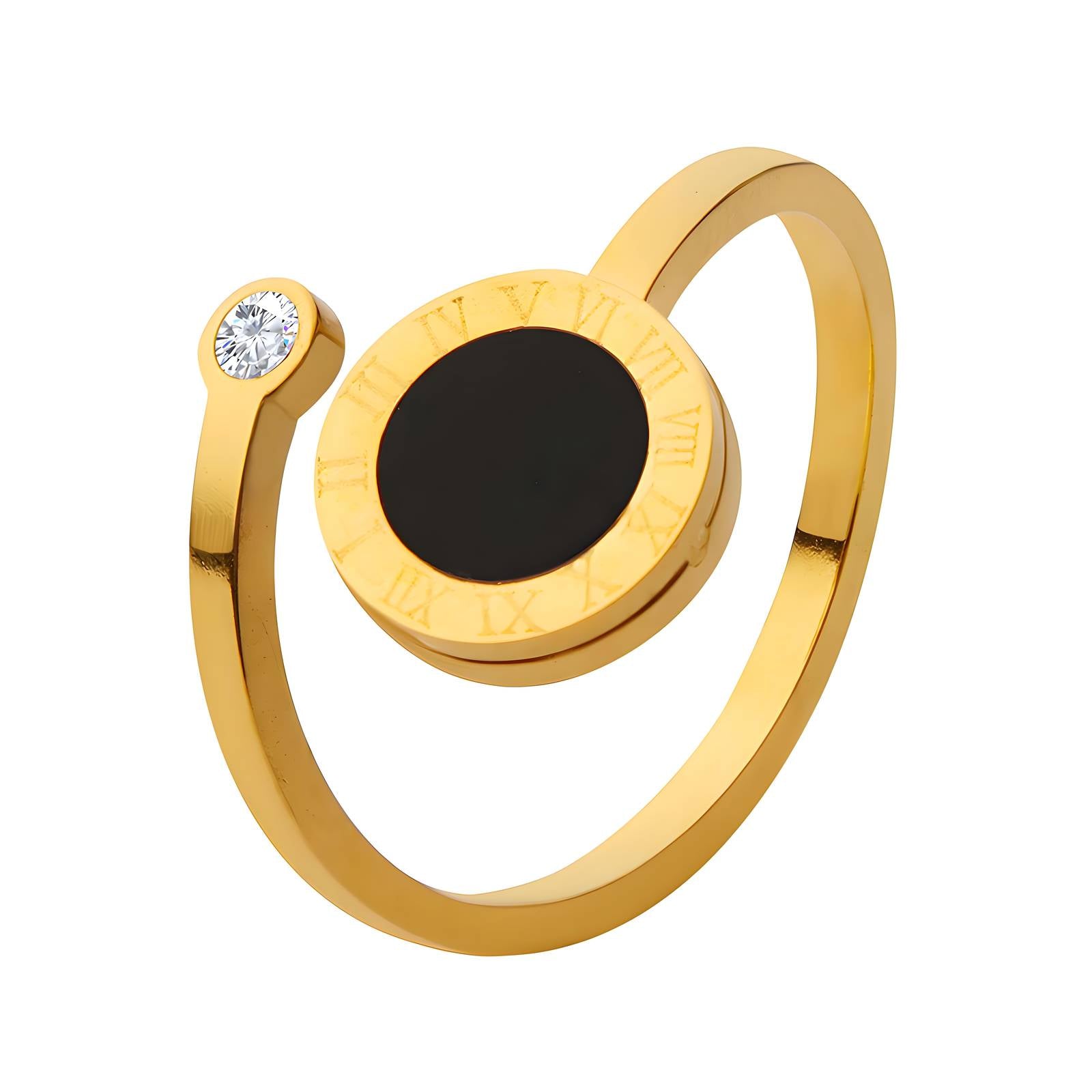 Numeric cubic zirconia finger ring