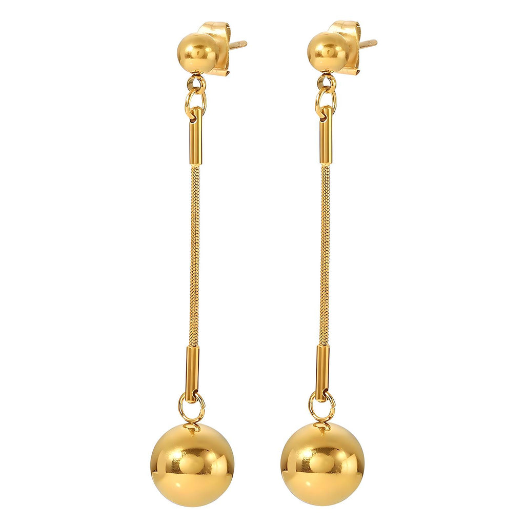 18K gold plated Stainless steel earrings, Intensity LuckyEyeU | Modern & Spiritual Jewelry & Accessories