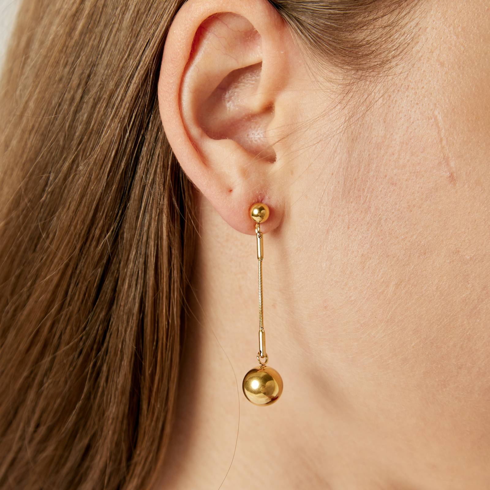18K gold plated Stainless steel earrings, Intensity LuckyEyeU | Modern & Spiritual Jewelry & Accessories