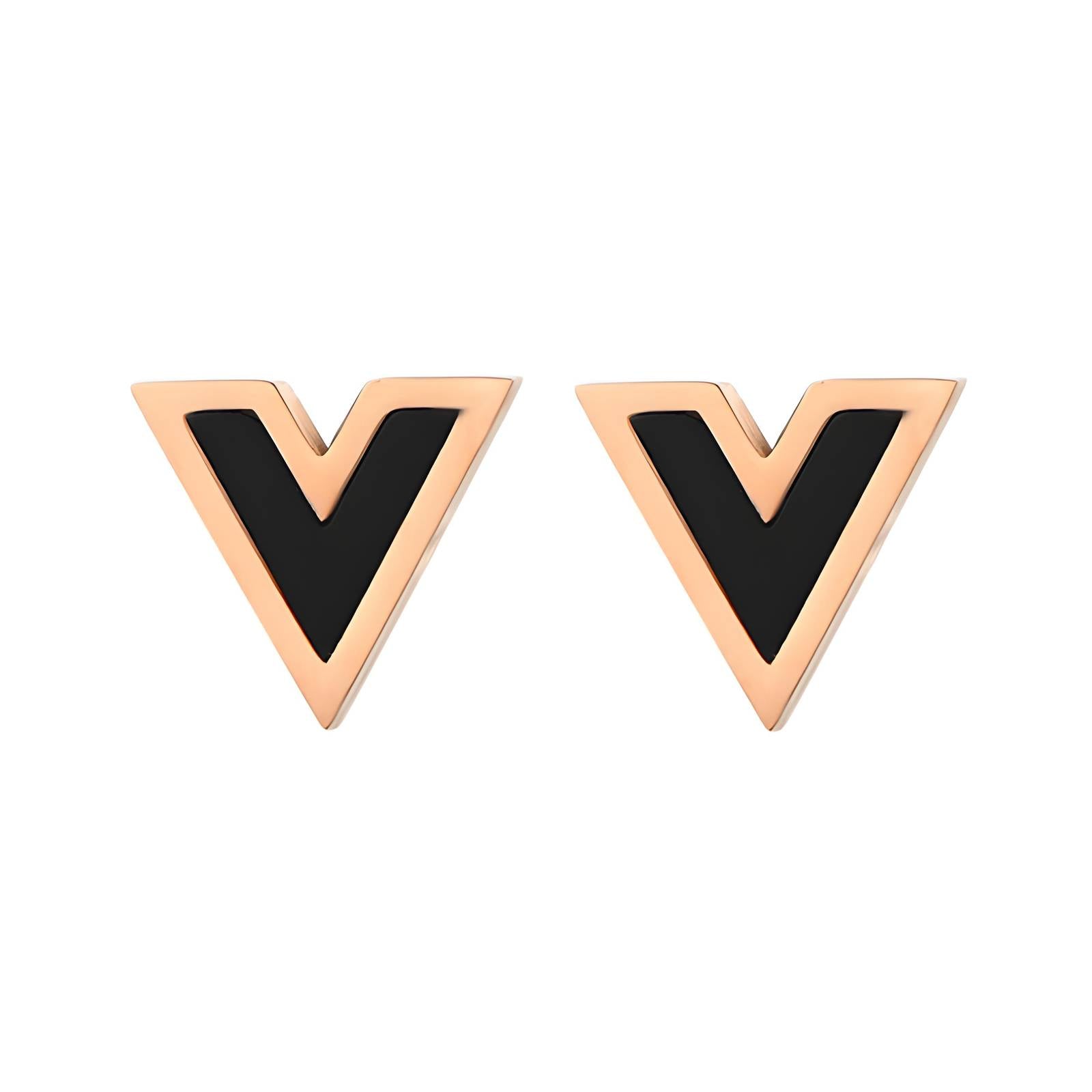 Letter V earrings