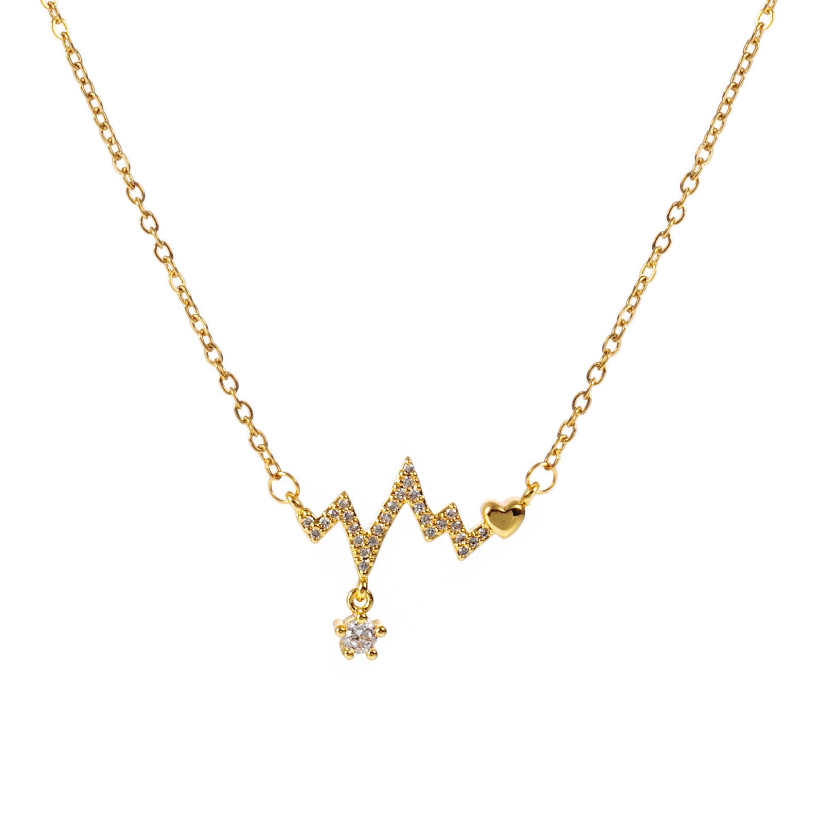 18K gold plated Stainless steel  Heart necklace