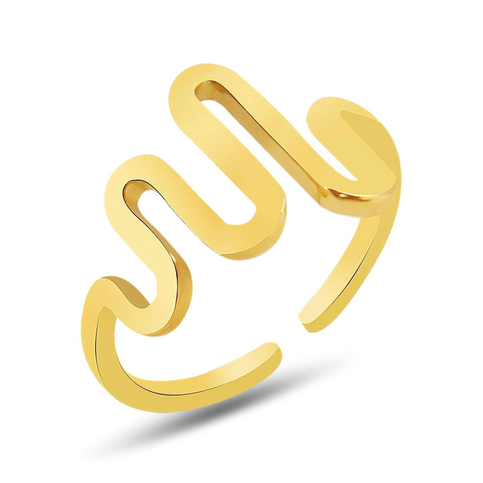 Wave finger ring