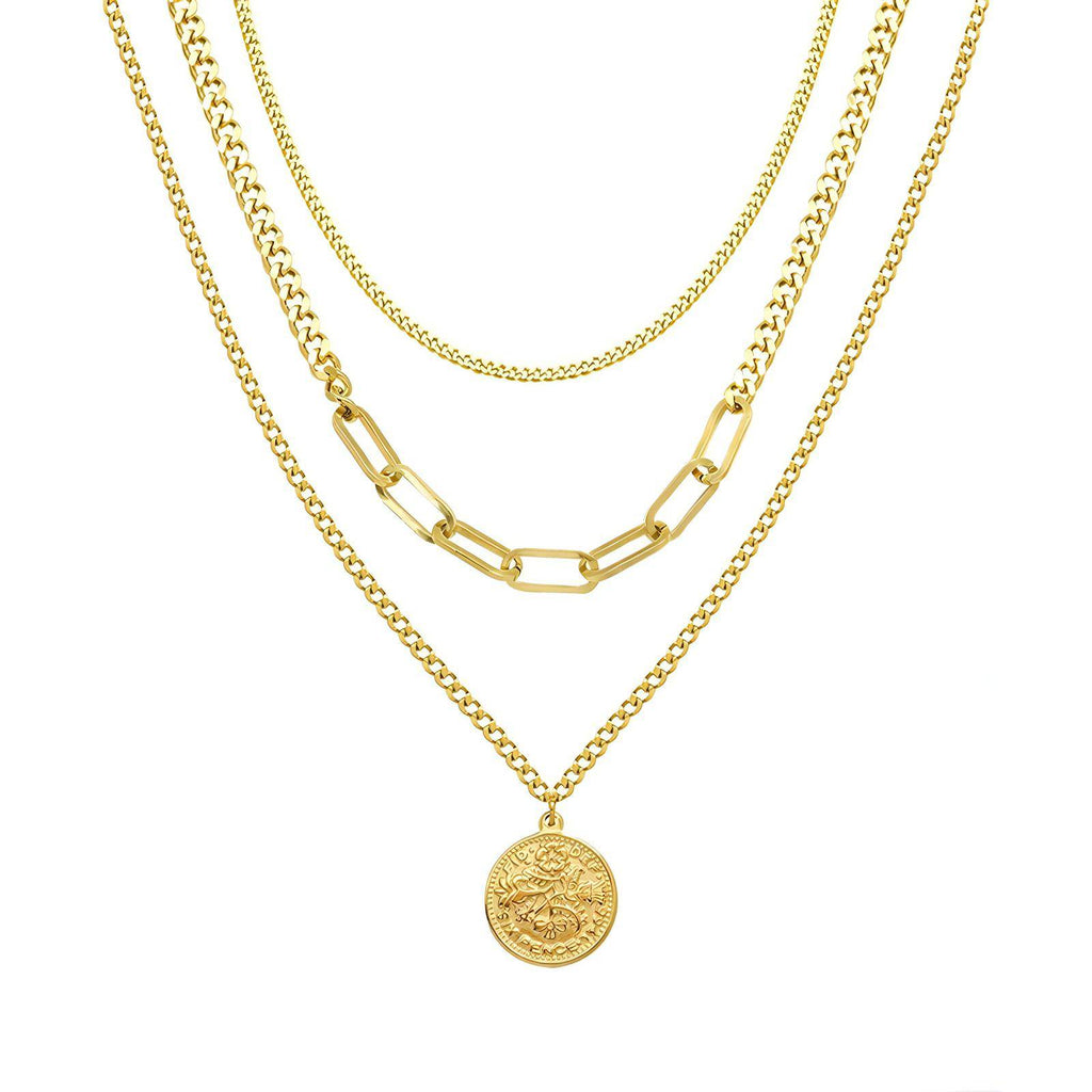 Coin 3 Layer necklace