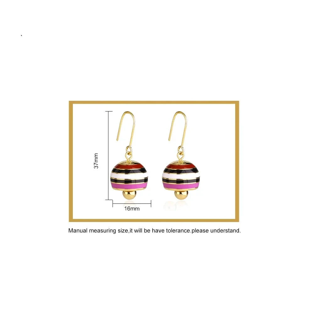 Colorful Enamel Drop Earrings