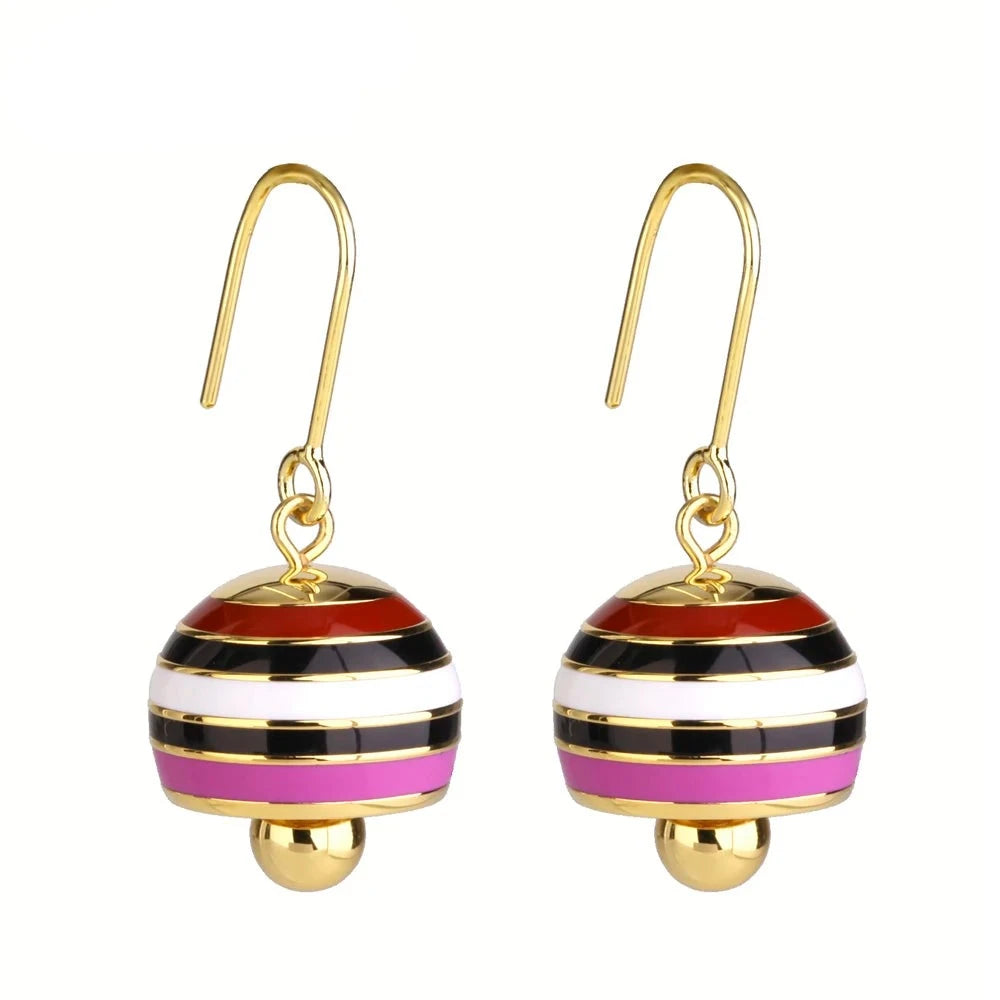 Colorful Enamel Drop Earrings