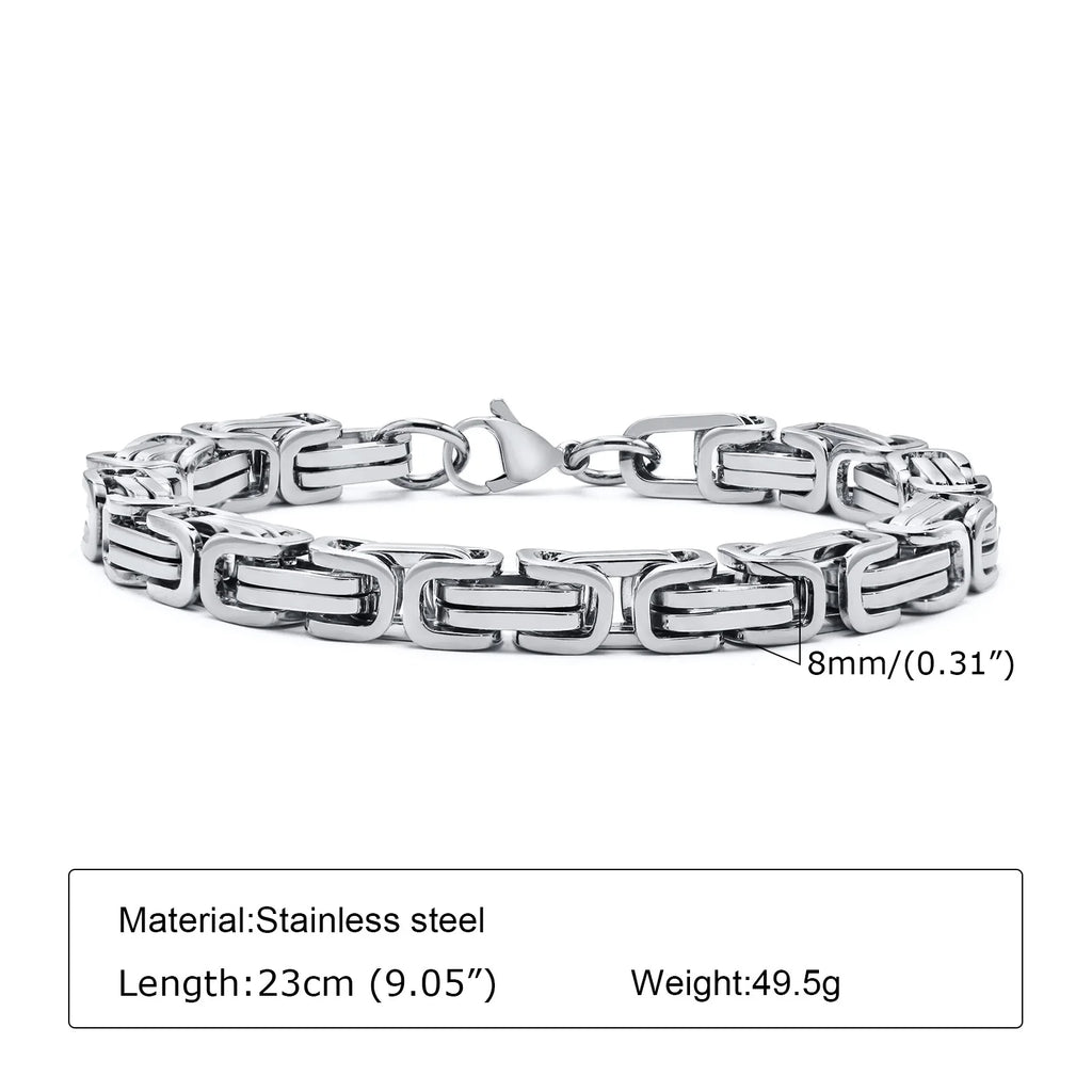 Stylish Byzantine Chain Bracelet - Waterproof Stainless Steel