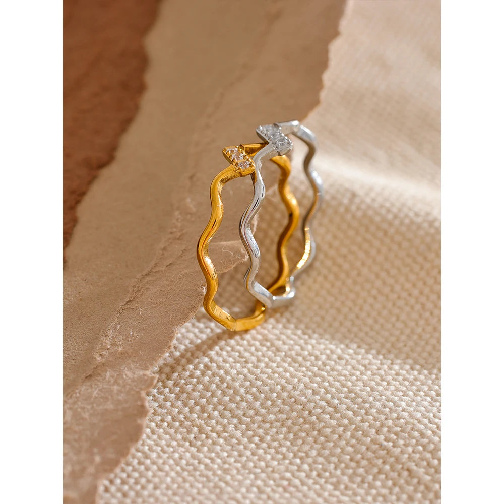 Minimalist Cubic Zirconia Thin Ring