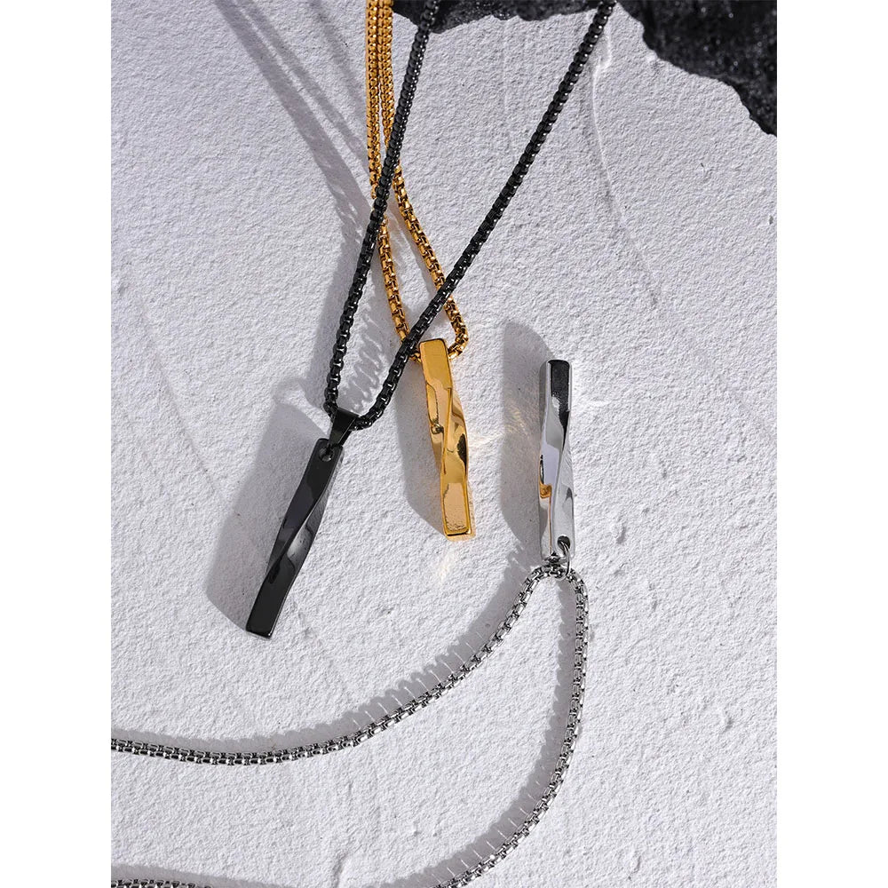 Stylish Men Unisex Geometric Pendant Necklace