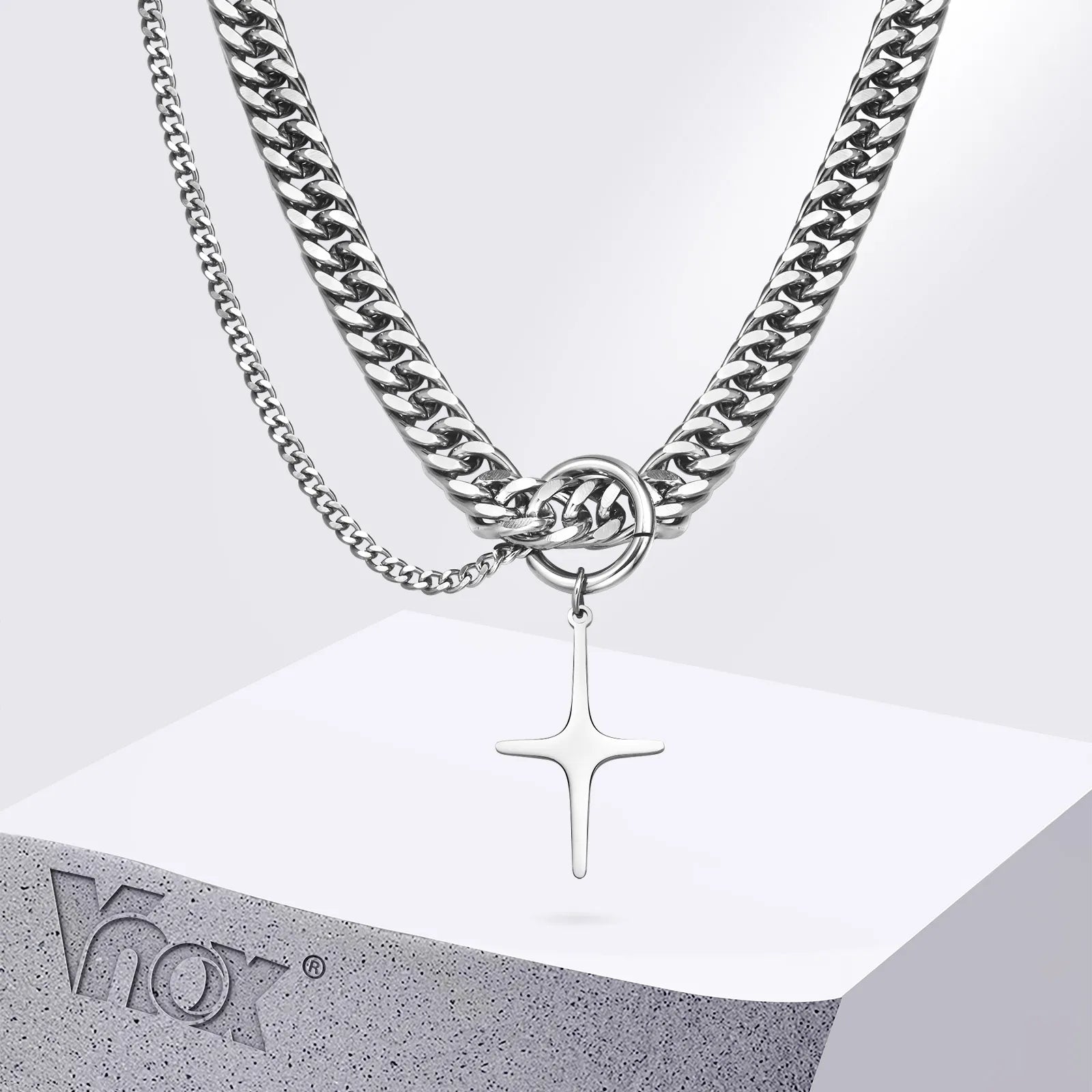Unveil Love and Faith Cross Pendant Necklace