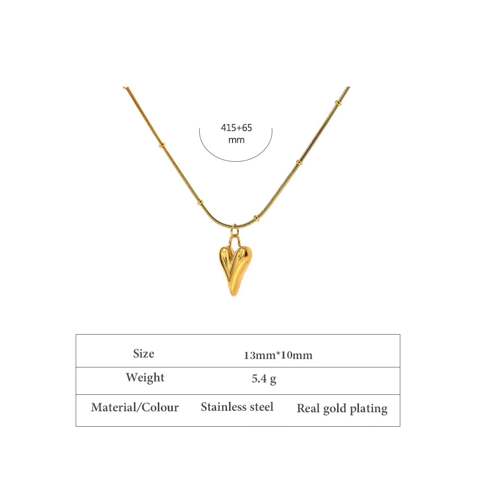 Stylish Heart Pendant Choker Necklace