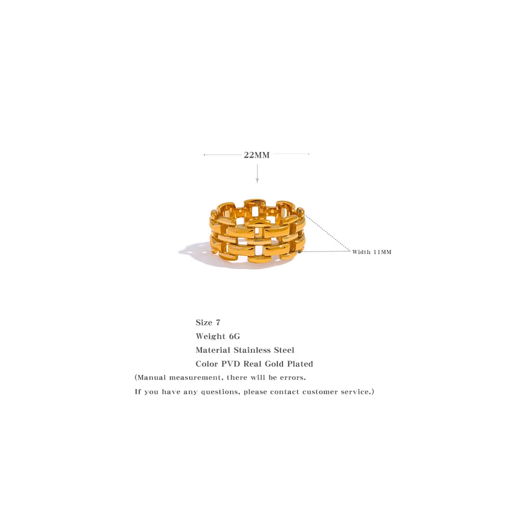 Statement Charm Jewelry - Geometric Gold Ring